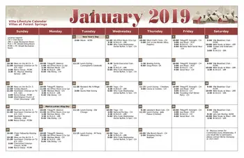 Activity Calendar of Forest Springs Health Campus, Assisted Living, Nursing Home, Independent Living, CCRC, Louisville, KY 3