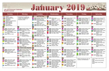 Activity Calendar of North River Health Campus, Assisted Living, Nursing Home, Independent Living, CCRC, Evansville, IN 5