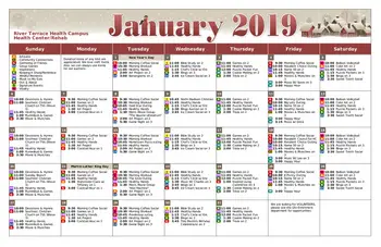 Activity Calendar of River Terrace Health Campus, Assisted Living, Nursing Home, Independent Living, CCRC, Madison, IN 5