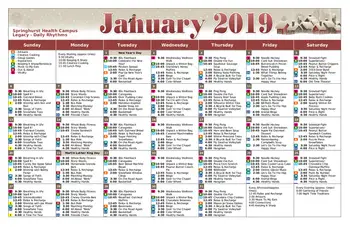 Activity Calendar of Springhurst Health Campus, Assisted Living, Nursing Home, Independent Living, CCRC, Greenfield, IN 7