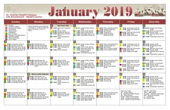 Activity Calendar of St. Charles Health Campus, Assisted Living, Nursing Home, Independent Living, CCRC, Jasper, IN 5