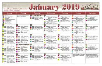 Activity Calendar of The Villages at Historic Silvercrest, Assisted Living, Nursing Home, Independent Living, CCRC, New Albany , IN 4