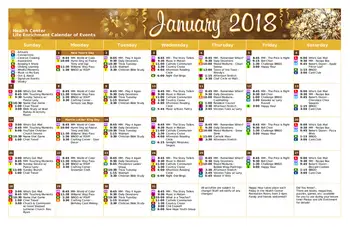 Activity Calendar of The Villages at Oak Ridge, Assisted Living, Nursing Home, Independent Living, CCRC, Washington, IN 2