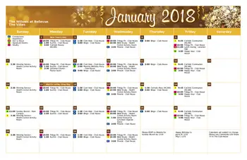 Activity Calendar of The Willows at Bellevue, Assisted Living, Nursing Home, Independent Living, CCRC, Bellevue, OH 4