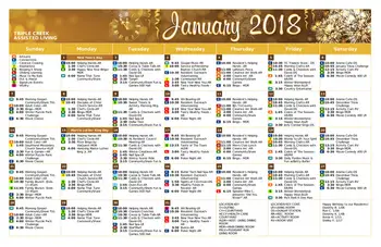 Activity Calendar of Triple Creek Retirement Community, Assisted Living, Nursing Home, Independent Living, CCRC, Cincinnati, OH 1