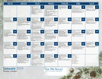 Activity Calendar of The Mercy Community, Assisted Living, Nursing Home, Independent Living, CCRC, West Hartford, CT 3