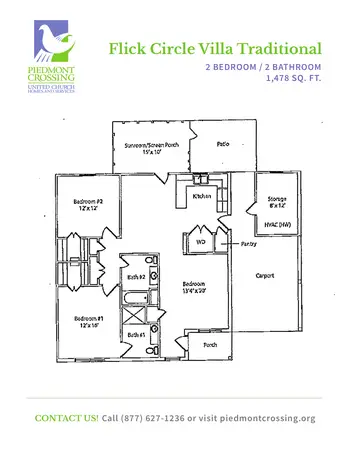 Floorplan of Piedmont Crossing, Assisted Living, Nursing Home, Independent Living, CCRC, Thomasville, NC 20