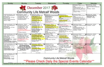 Activity Calendar of Bristol Glen, Assisted Living, Nursing Home, Independent Living, CCRC, Newton, NJ 4