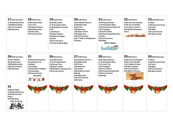 Activity Calendar of Collingswood, Assisted Living, Nursing Home, Independent Living, CCRC, Collingswood, NJ 6