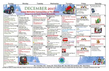 Activity Calendar of The Shores, Assisted Living, Nursing Home, Independent Living, CCRC, Ocean City, NJ 2
