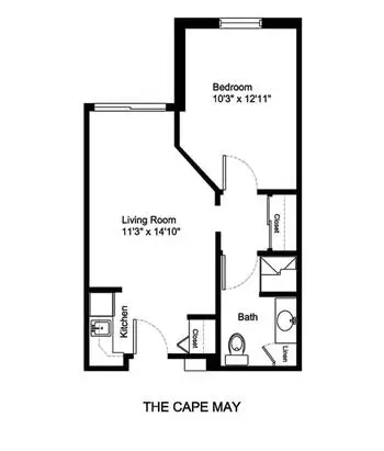 Floorplan of The Shores, Assisted Living, Nursing Home, Independent Living, CCRC, Ocean City, NJ 4