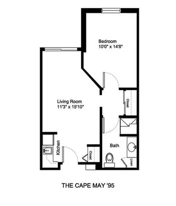 Floorplan of The Shores, Assisted Living, Nursing Home, Independent Living, CCRC, Ocean City, NJ 5