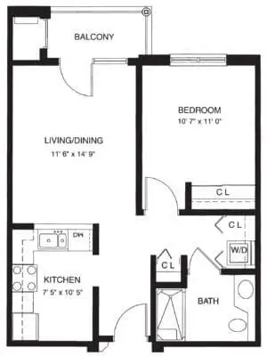 Floorplan of Silver Maples, Assisted Living, Nursing Home, Independent Living, CCRC, Chelsea, MI 1