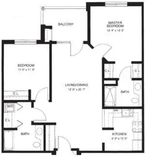 Floorplan of Silver Maples, Assisted Living, Nursing Home, Independent Living, CCRC, Chelsea, MI 7
