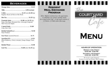 Dining menu of Silver Maples, Assisted Living, Nursing Home, Independent Living, CCRC, Chelsea, MI 9