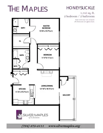 Floorplan of Silver Maples, Assisted Living, Nursing Home, Independent Living, CCRC, Chelsea, MI 20