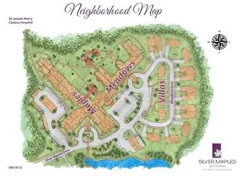 Campus Map of Silver Maples, Assisted Living, Nursing Home, Independent Living, CCRC, Chelsea, MI 3