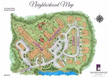 Campus Map of Silver Maples, Assisted Living, Nursing Home, Independent Living, CCRC, Chelsea, MI 4