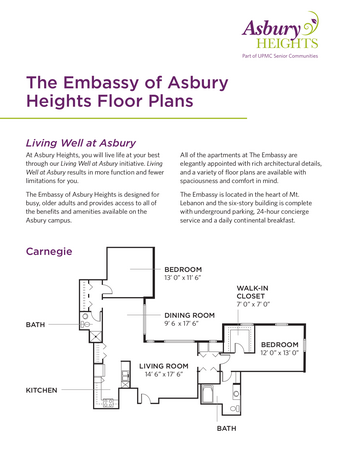 Floorplan of Asbury Heights, Assisted Living, Nursing Home, Independent Living, CCRC, Pittsburgh, PA 9