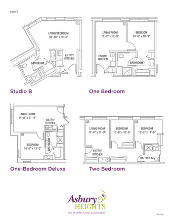Floorplan of Asbury Heights, Assisted Living, Nursing Home, Independent Living, CCRC, Pittsburgh, PA 14