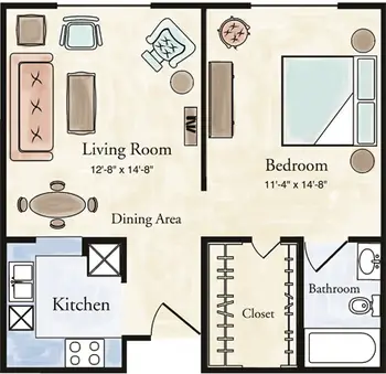 Floorplan of Larksfield Place, Assisted Living, Nursing Home, Independent Living, CCRC, Wichita, KS 2
