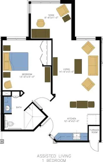 Floorplan of Larksfield Place, Assisted Living, Nursing Home, Independent Living, CCRC, Wichita, KS 4