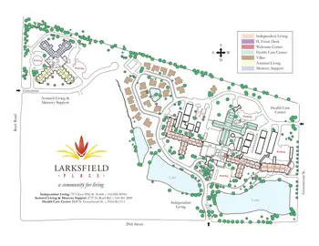 Campus Map of Larksfield Place, Assisted Living, Nursing Home, Independent Living, CCRC, Wichita, KS 1