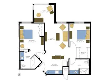 Floorplan of Larksfield Place, Assisted Living, Nursing Home, Independent Living, CCRC, Wichita, KS 13