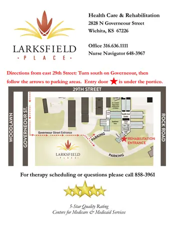 Campus Map of Larksfield Place, Assisted Living, Nursing Home, Independent Living, CCRC, Wichita, KS 4
