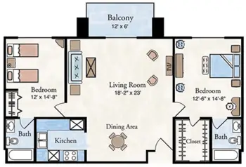 Floorplan of Larksfield Place, Assisted Living, Nursing Home, Independent Living, CCRC, Wichita, KS 5