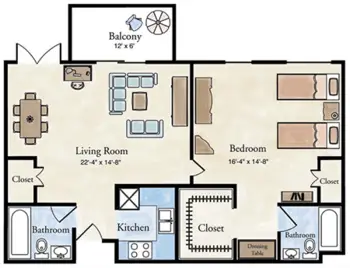 Floorplan of Larksfield Place, Assisted Living, Nursing Home, Independent Living, CCRC, Wichita, KS 6