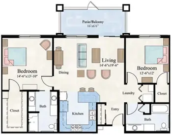 Floorplan of Larksfield Place, Assisted Living, Nursing Home, Independent Living, CCRC, Wichita, KS 7