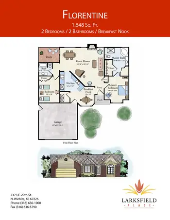 Floorplan of Larksfield Place, Assisted Living, Nursing Home, Independent Living, CCRC, Wichita, KS 9