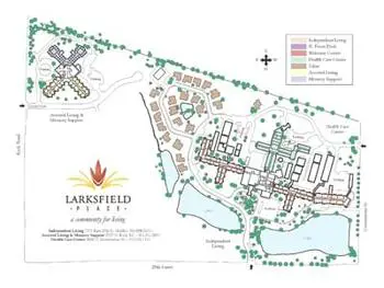 Campus Map of Larksfield Place, Assisted Living, Nursing Home, Independent Living, CCRC, Wichita, KS 3
