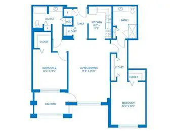 Floorplan of Vi at Highlands Ranch, Assisted Living, Nursing Home, Independent Living, CCRC, Highlands Ranch, CO 4