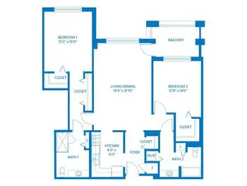 Floorplan of Vi at Highlands Ranch, Assisted Living, Nursing Home, Independent Living, CCRC, Highlands Ranch, CO 5