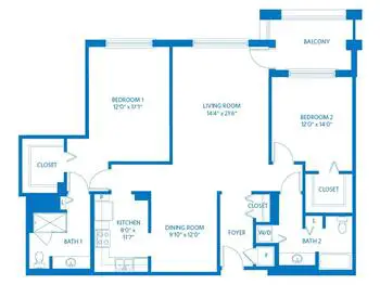 Floorplan of Vi at Highlands Ranch, Assisted Living, Nursing Home, Independent Living, CCRC, Highlands Ranch, CO 6