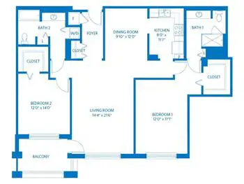 Floorplan of Vi at Highlands Ranch, Assisted Living, Nursing Home, Independent Living, CCRC, Highlands Ranch, CO 7