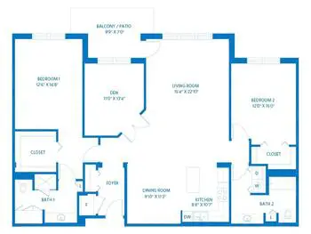 Floorplan of Vi at The Glen, Assisted Living, Nursing Home, Independent Living, CCRC, Glenview, IL 1