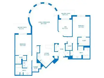 Floorplan of Vi at The Glen, Assisted Living, Nursing Home, Independent Living, CCRC, Glenview, IL 5