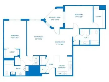 Floorplan of Vi at The Glen, Assisted Living, Nursing Home, Independent Living, CCRC, Glenview, IL 8