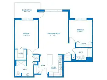 Floorplan of Vi at The Glen, Assisted Living, Nursing Home, Independent Living, CCRC, Glenview, IL 17