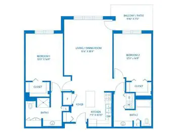 Floorplan of Vi at The Glen, Assisted Living, Nursing Home, Independent Living, CCRC, Glenview, IL 20