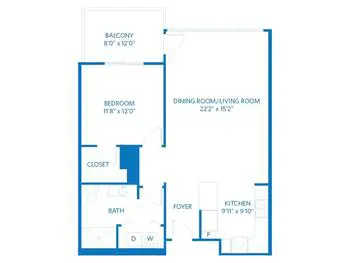 Floorplan of Vi at Grayhawk, Assisted Living, Nursing Home, Independent Living, CCRC, Scottsdale, AZ 1