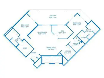 Floorplan of Vi at Grayhawk, Assisted Living, Nursing Home, Independent Living, CCRC, Scottsdale, AZ 3