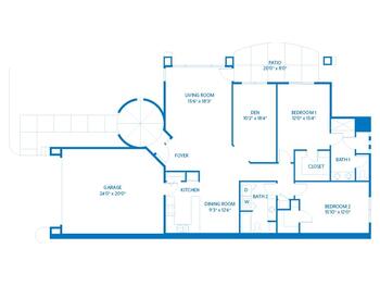 Floorplan of Vi at Grayhawk, Assisted Living, Nursing Home, Independent Living, CCRC, Scottsdale, AZ 6