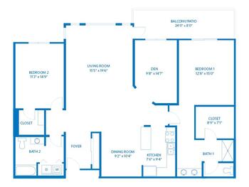 Floorplan of Vi at Grayhawk, Assisted Living, Nursing Home, Independent Living, CCRC, Scottsdale, AZ 8