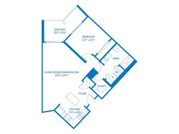 Floorplan of Vi at Grayhawk, Assisted Living, Nursing Home, Independent Living, CCRC, Scottsdale, AZ 9
