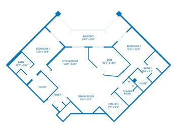 Floorplan of Vi at Grayhawk, Assisted Living, Nursing Home, Independent Living, CCRC, Scottsdale, AZ 10