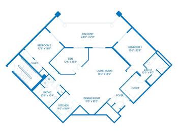 Floorplan of Vi at Grayhawk, Assisted Living, Nursing Home, Independent Living, CCRC, Scottsdale, AZ 11